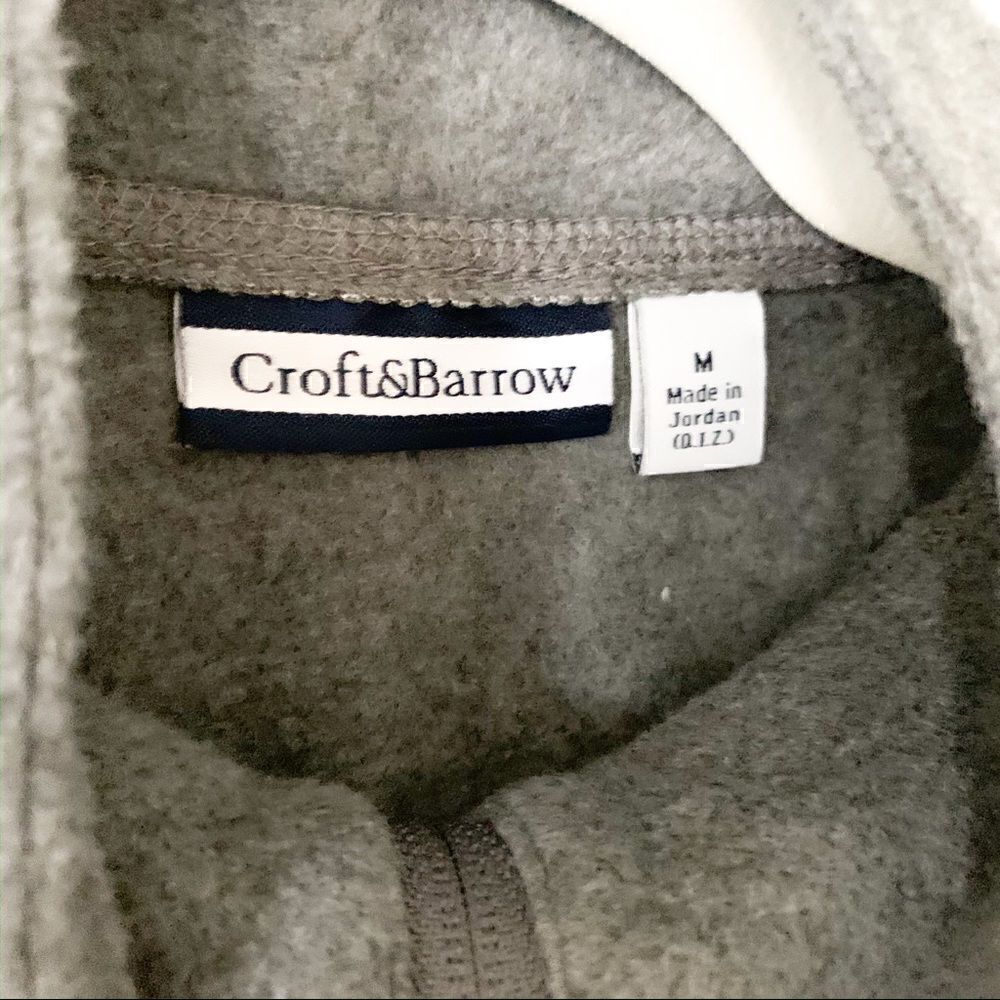 Croft & Barrow Holiday Zip- Up Fleece Sweater - Picture 2 of 3
